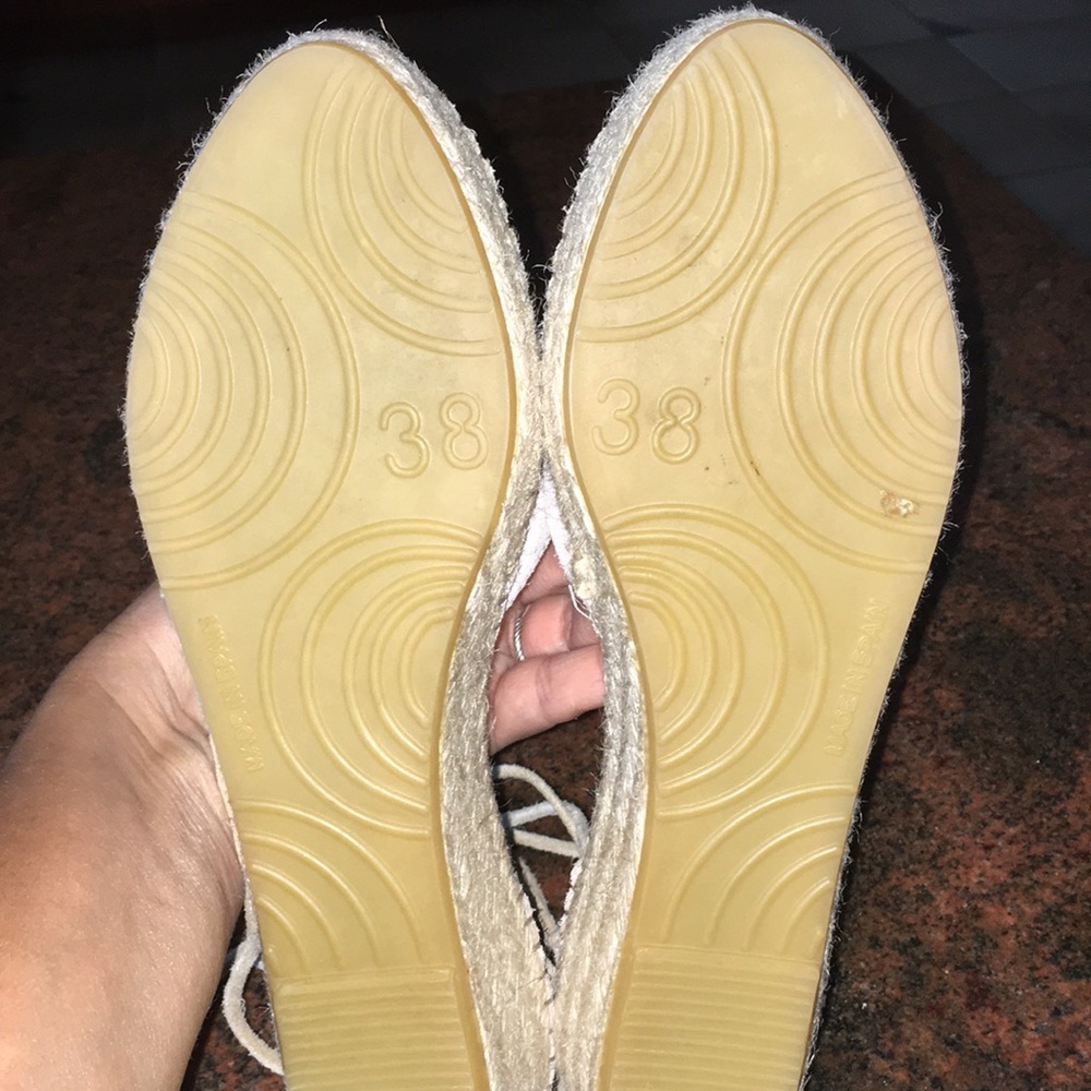Tan suede espadrilles. Fabiolas. Size 38. 8. - Picture 5 of 5